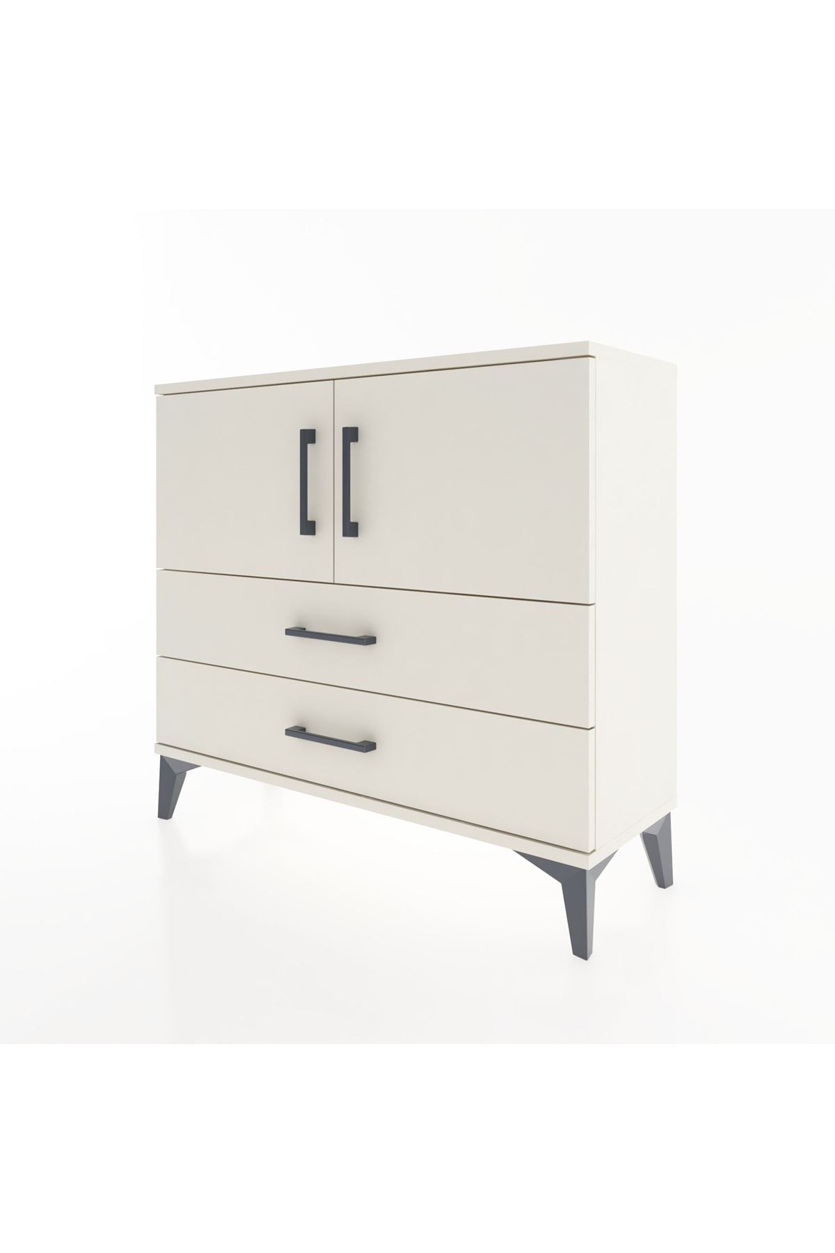 Arges Şifonyer 2 Raflı 2 Çekmeceli 2 Kapaklı 88x30x80 Aytaşı-Aytaşı