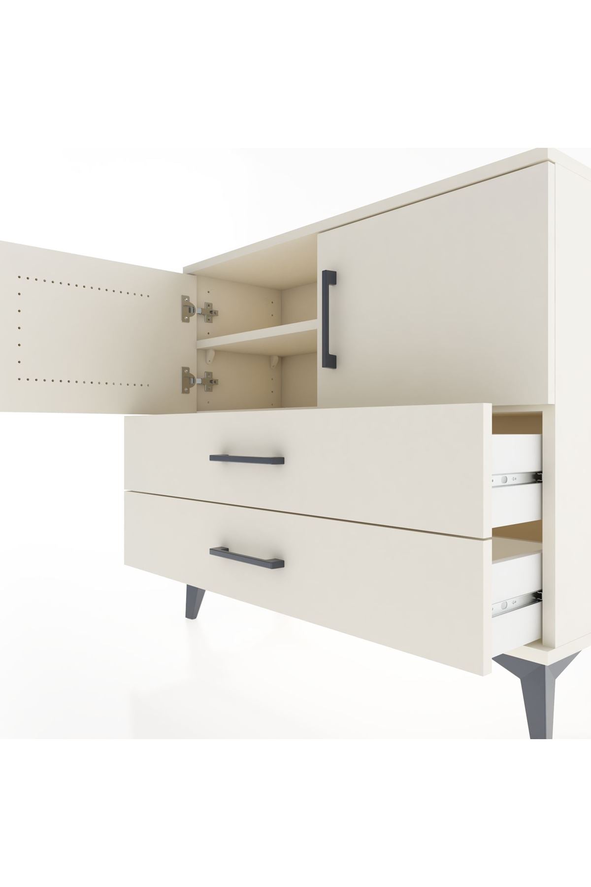 Arges Şifonyer 2 Raflı 2 Çekmeceli 2 Kapaklı 88x30x80 Aytaşı-Aytaşı