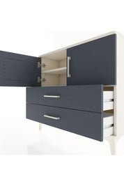 Arges Şifonyer 2 Raflı 2 Çekmeceli 2 Kapaklı 88x30x80 Aytaşı-Antrasit