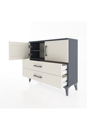 Arges Şifonyer 2 Raflı 2 Çekmeceli 2 Kapaklı 88x30x80 Antrasit-Aytaşı