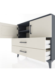 Arges Şifonyer 2 Raflı 2 Çekmeceli 2 Kapaklı 88x30x80 Antrasit-Aytaşı