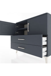 Arges Şifonyer 2 Raflı 2 Çekmeceli 2 Kapaklı 88x30x80 Antrasit-Antrasit