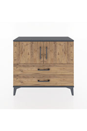 Arges Şifonyer 2 Raflı 2 Çekmeceli 2 Kapaklı 88x30x80 Antrasit-Çam