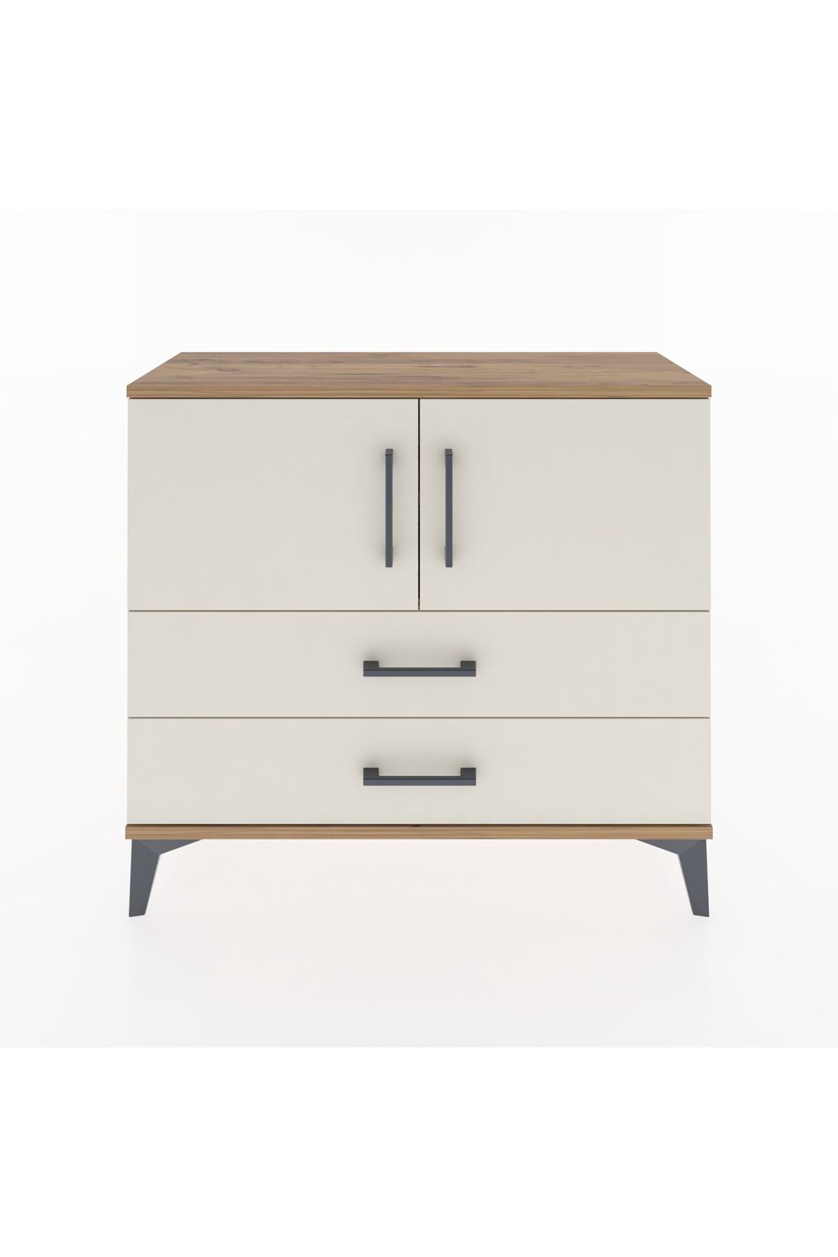 Arges Şifonyer 2 Raflı 2 Çekmeceli 2 Kapaklı 88x30x80 Çam-Aytaşı