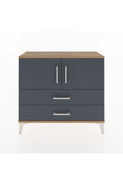 Arges Şifonyer 2 Raflı 2 Çekmeceli 2 Kapaklı 88x30x80 Çam-Antrasit