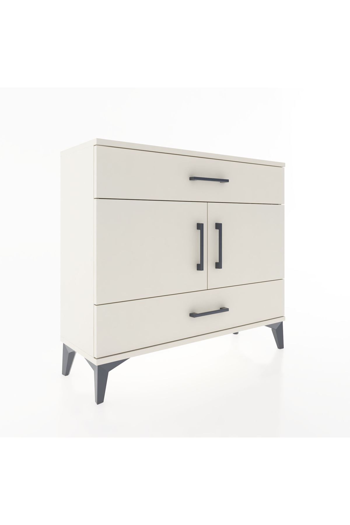 Arges Şifonyer 2 Raflı 2 Çekmeceli 2 Kapaklı 88x30x80 - S03M036V1A