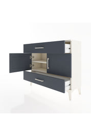 Arges Şifonyer 2 Raflı 2 Çekmeceli 2 Kapaklı 88x30x80 Aytaşı-Antrasit