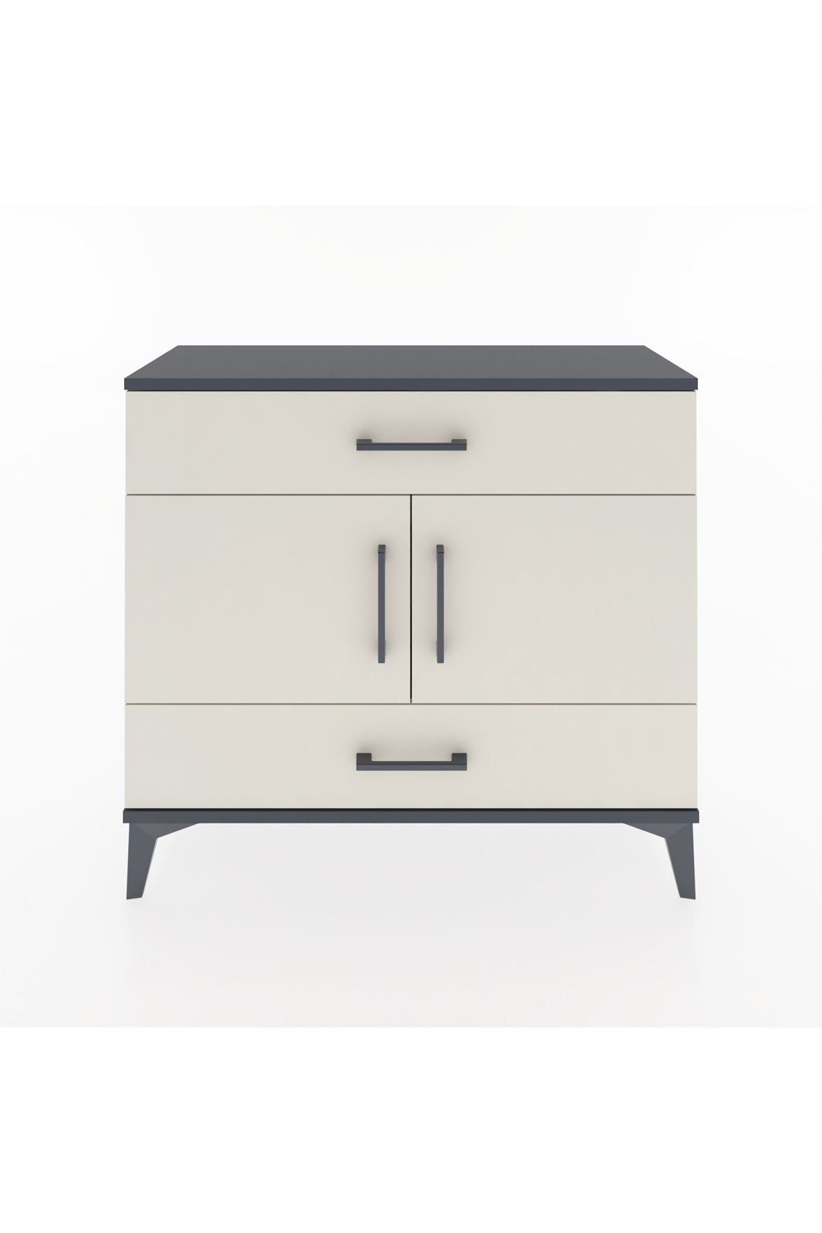 Arges Şifonyer 2 Raflı 2 Çekmeceli 2 Kapaklı 88x30x80 Antrasit-Aytaşı