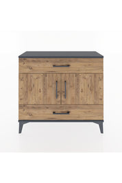 Arges Şifonyer 2 Raflı 2 Çekmeceli 2 Kapaklı 88x30x80 Antrasit-Çam