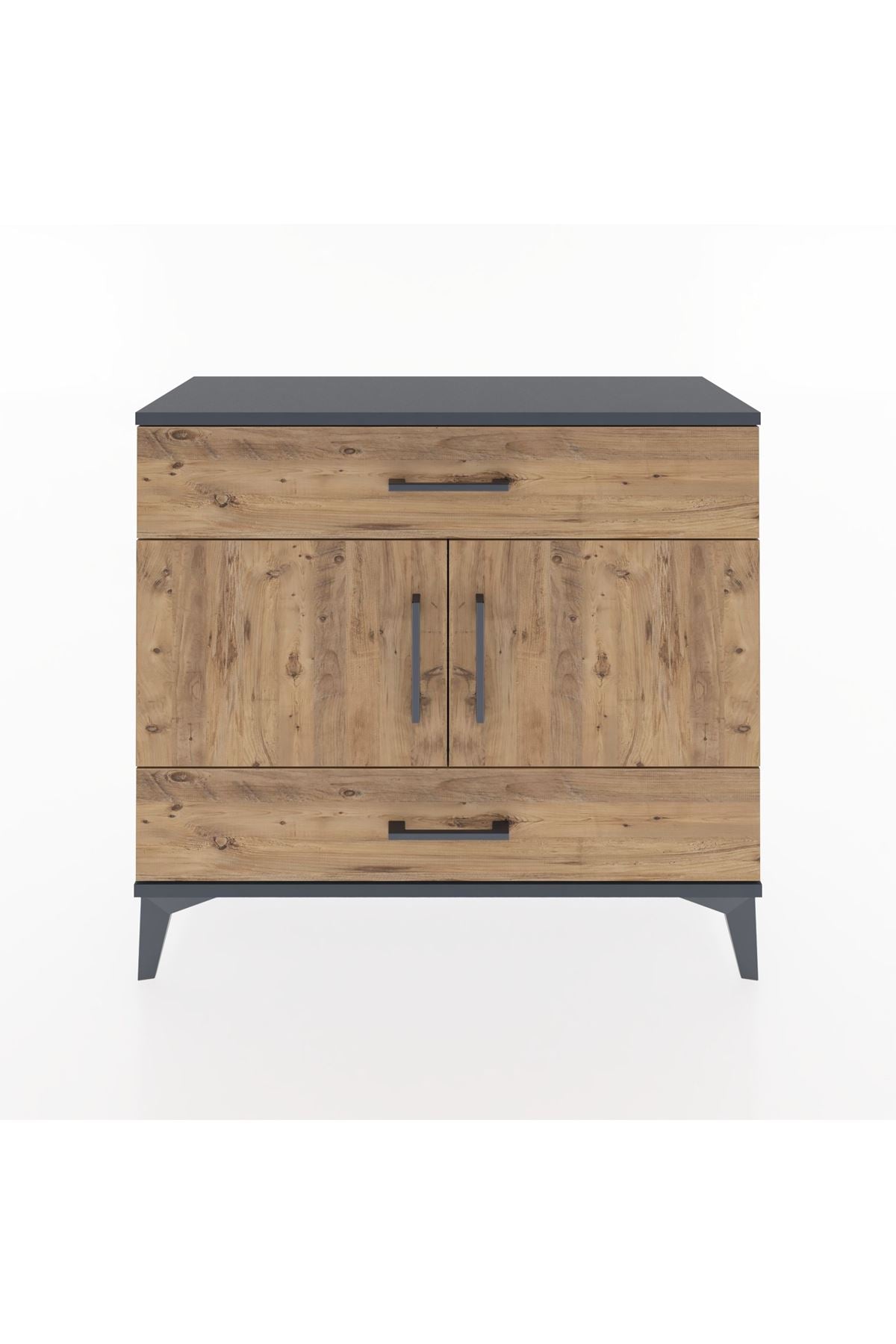 Arges Şifonyer 2 Raflı 2 Çekmeceli 2 Kapaklı 88x30x80 - S03M036V6A