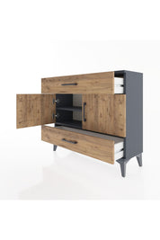 Arges Şifonyer 2 Raflı 2 Çekmeceli 2 Kapaklı 88x30x80 - S03M036V6A