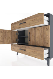 Arges Şifonyer 2 Raflı 2 Çekmeceli 2 Kapaklı 88x30x80 - S03M036V6A