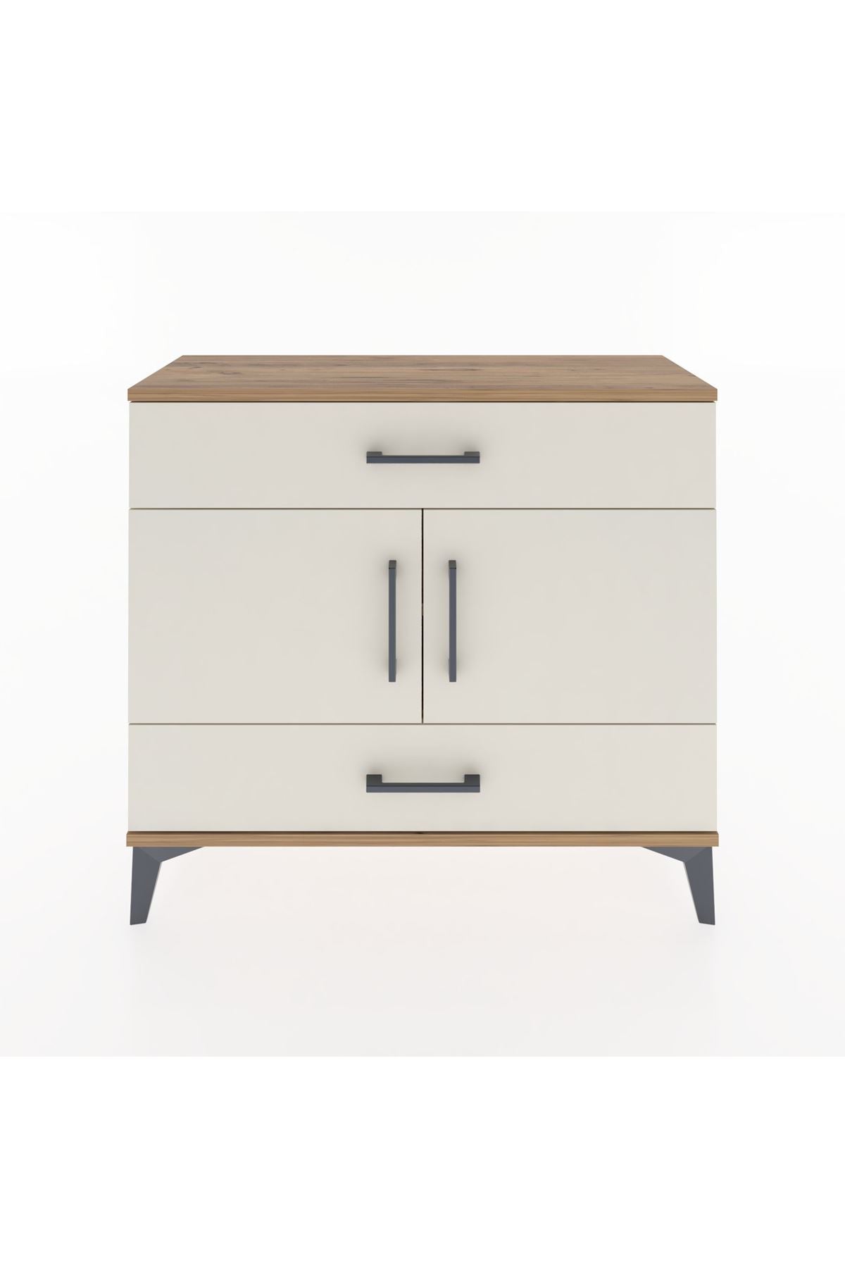 Arges Şifonyer 2 Raflı 2 Çekmeceli 2 Kapaklı 88x30x80 Çam-Aytaşı