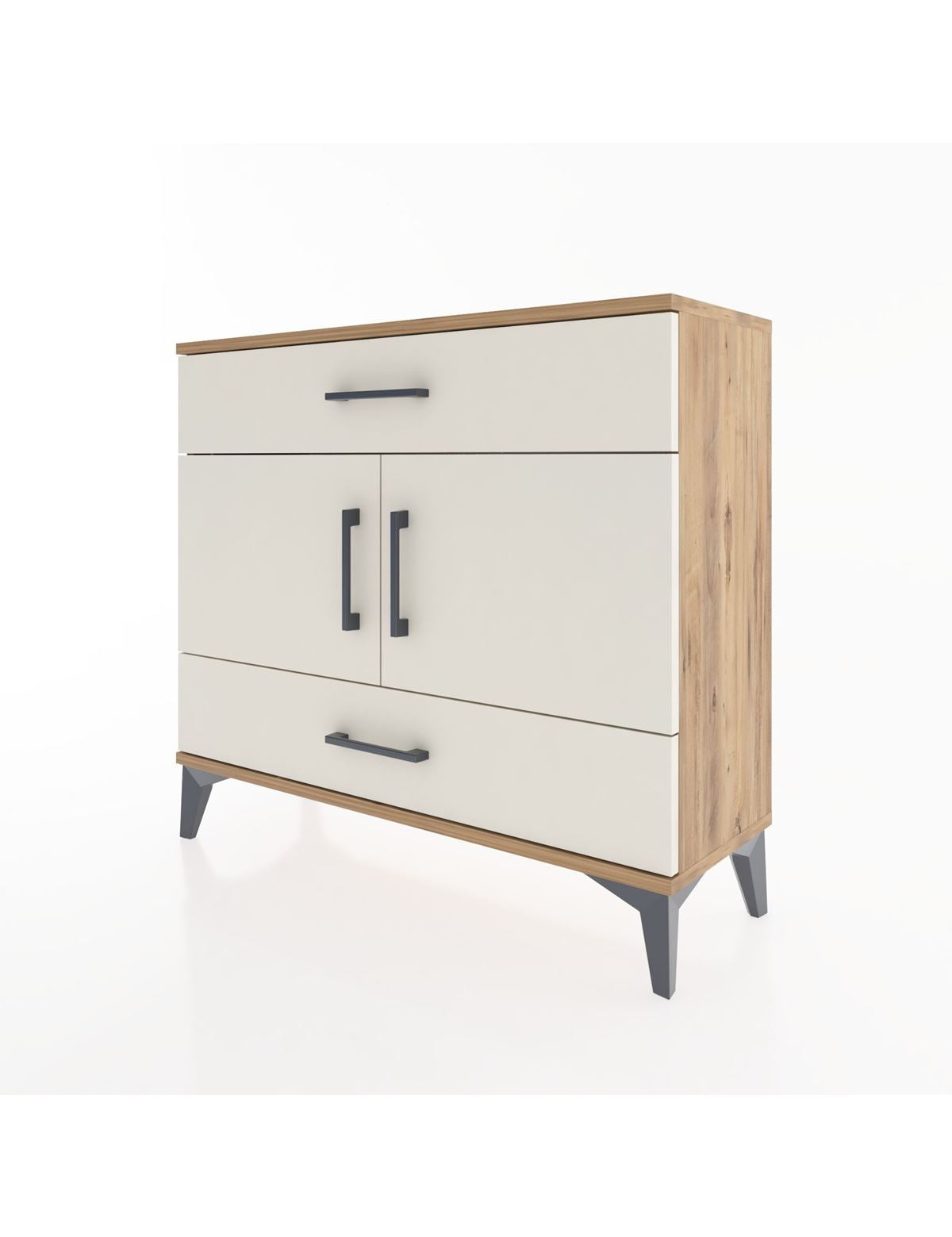 Arges Şifonyer 2 Raflı 2 Çekmeceli 2 Kapaklı 88x30x80 - S03M036V7A