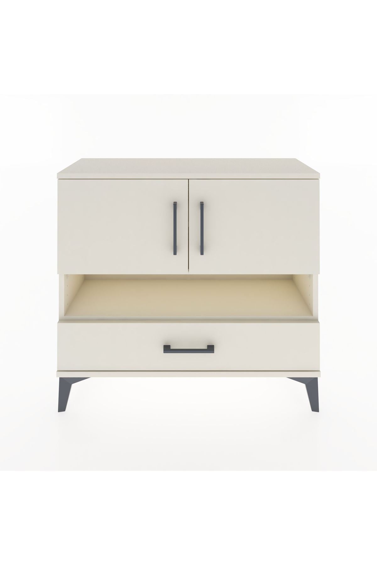 Arges Şifonyer 3 Raflı Tek Çekmeceli 2 Kapaklı 88x30x80 Aytaşı-Aytaşı