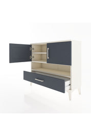 Arges Şifonyer 3 Raflı Tek Çekmeceli 2 Kapaklı 88x30x80 Aytaşı-Antrasit