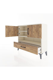 Arges Şifonyer 3 Raflı Tek Çekmeceli 2 Kapaklı 88x30x80 Aytaşı-Çam