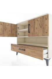 Arges Şifonyer 3 Raflı Tek Çekmeceli 2 Kapaklı 88x30x80 Aytaşı-Çam