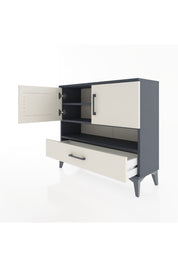 Arges Şifonyer 3 Raflı Tek Çekmeceli 2 Kapaklı 88x30x80 Antrasit-Aytaşı