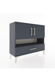 Arges Şifonyer 3 Raflı Tek Çekmeceli 2 Kapaklı 88x30x80 Antrasit-Antrasit