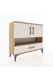 Arges Şifonyer 3 Raflı Tek Çekmeceli 2 Kapaklı 88x30x80 Çam-Aytaşı