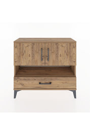 Arges Şifonyer 3 Raflı Tek Çekmeceli 2 Kapaklı 88x30x80 Çam-Çam