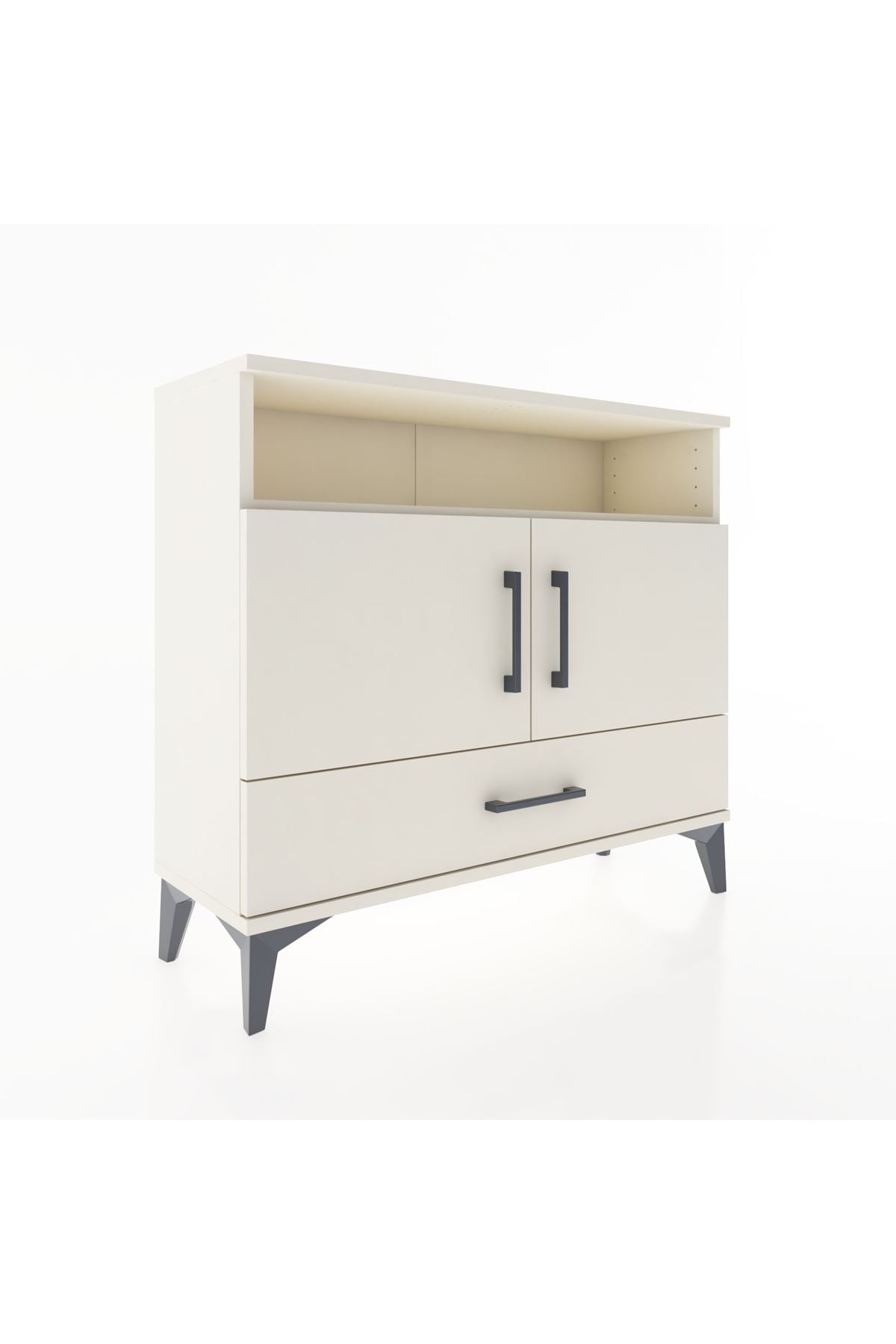 Arges Şifonyer 3 Raflı Tek Çekmeceli 2 Kapaklı 88x30x80 Aytaşı-Aytaşı