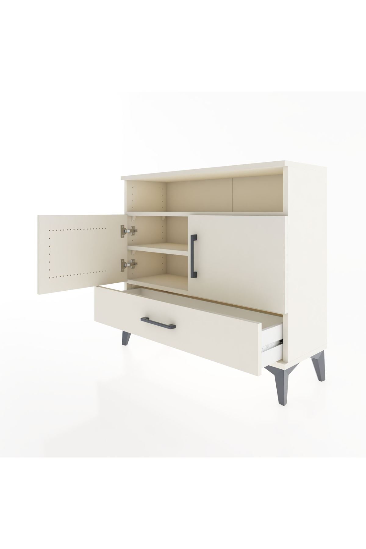 Arges Şifonyer 3 Raflı Tek Çekmeceli 2 Kapaklı 88x30x80 Aytaşı-Aytaşı