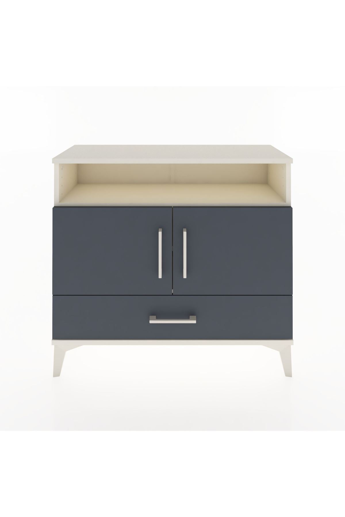 Arges Şifonyer 3 Raflı Tek Çekmeceli 2 Kapaklı 88x30x80 - S03M038V2A