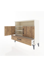 Arges Şifonyer 3 Raflı Tek Çekmeceli 2 Kapaklı 88x30x80 - S03M038V3A