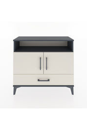 Arges Şifonyer 3 Raflı Tek Çekmeceli 2 Kapaklı 88x30x80 Antrasit-Aytaşı