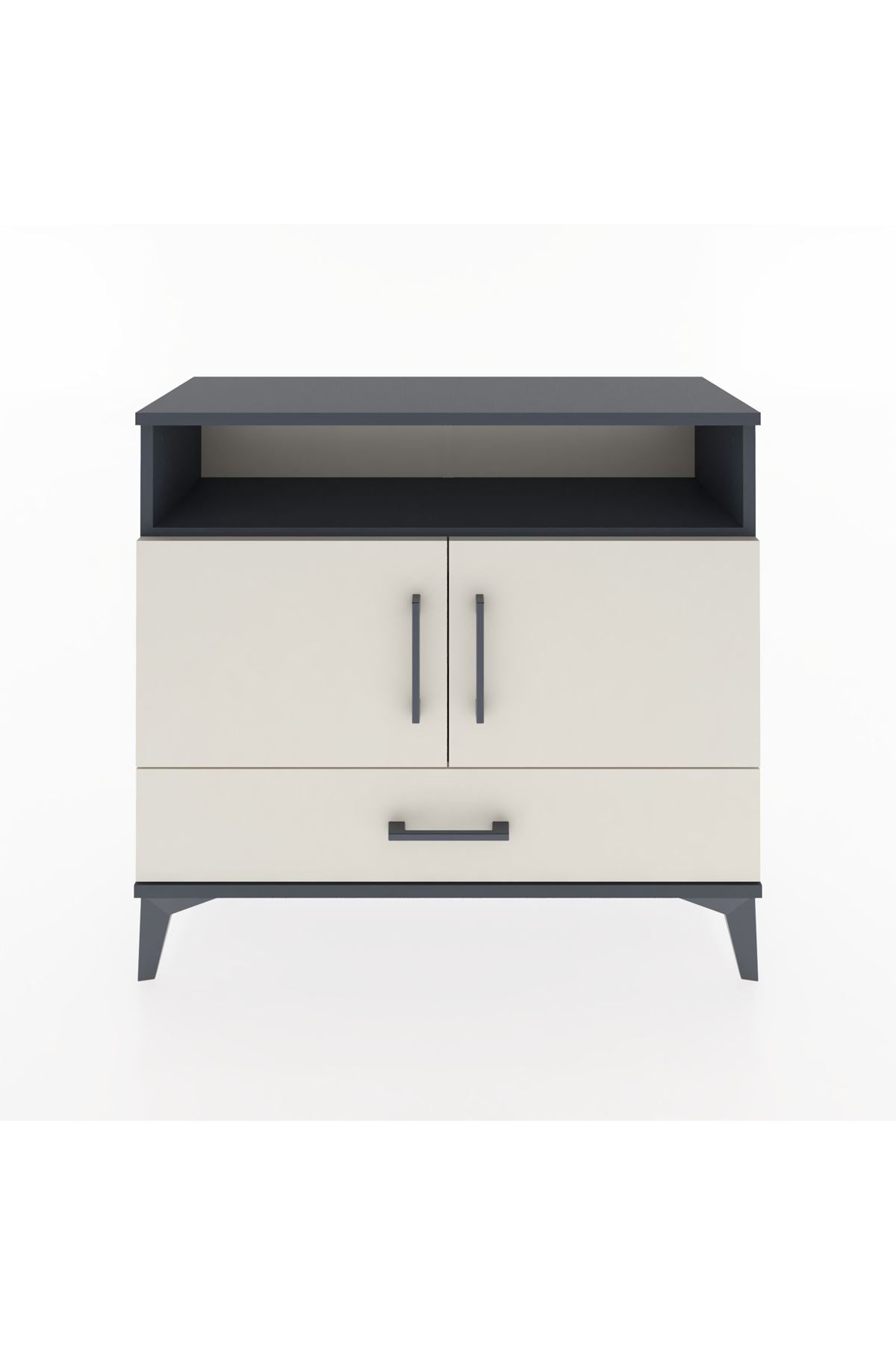 Arges Şifonyer 3 Raflı Tek Çekmeceli 2 Kapaklı 88x30x80 - S03M038V4A