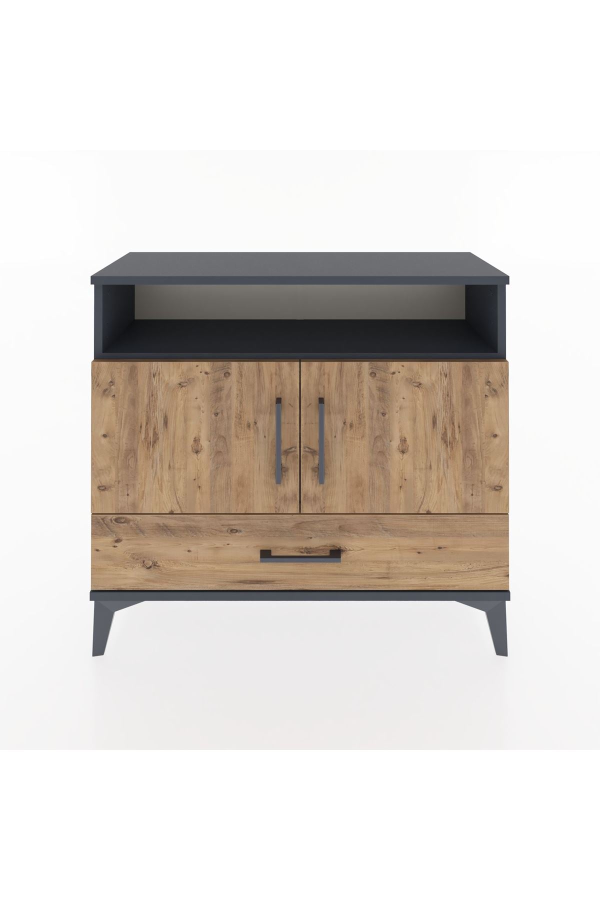 Arges Şifonyer 3 Raflı Tek Çekmeceli 2 Kapaklı 88x30x80 - S03M038V6A