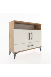 Arges Şifonyer 3 Raflı Tek Çekmeceli 2 Kapaklı 88x30x80 Çam-Aytaşı