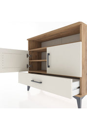 Arges Şifonyer 3 Raflı Tek Çekmeceli 2 Kapaklı 88x30x80 Çam-Aytaşı