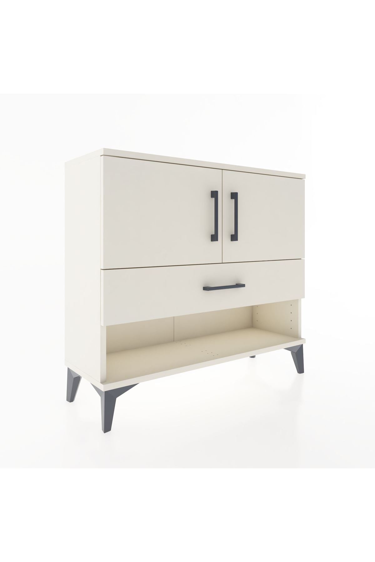 Arges Şifonyer 2 Raflı Tek Çekmeceli 2 Kapaklı 88x30x80 Aytaşı-Aytaşı