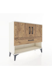 Arges Şifonyer 2 Raflı Tek Çekmeceli 2 Kapaklı 88x30x80 Aytaşı-Çam