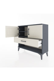 Arges Şifonyer 2 Raflı Tek Çekmeceli 2 Kapaklı 88x30x80 Antrasit-Aytaşı