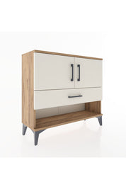 Arges Şifonyer 2 Raflı Tek Çekmeceli 2 Kapaklı 88x30x80 Çam-Aytaşı