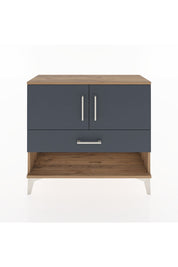 Arges Şifonyer 2 Raflı Tek Çekmeceli 2 Kapaklı 88x30x80 Çam-Antrasit