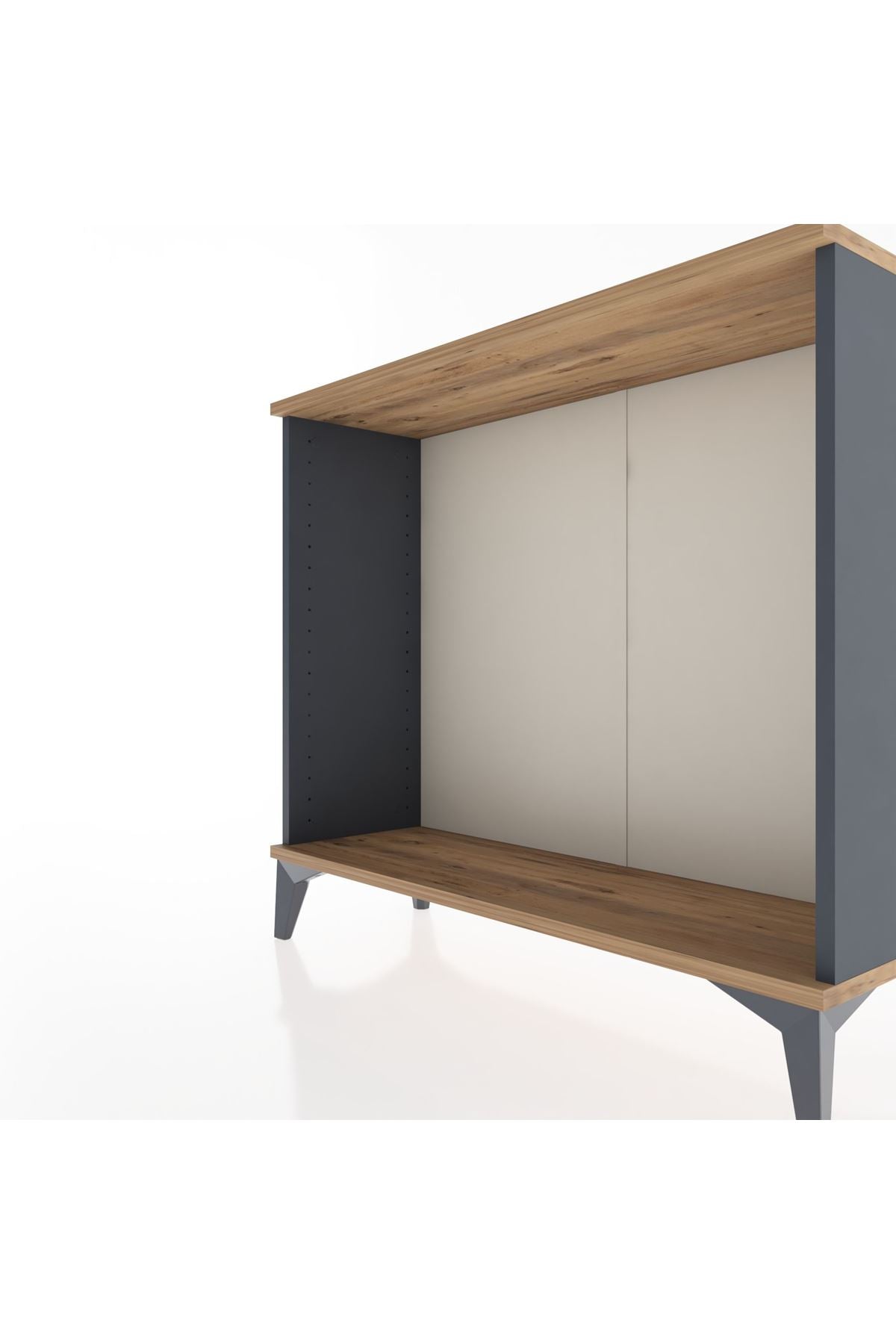 Arges Şifonyer 88x30x80 Antrasit-Çam