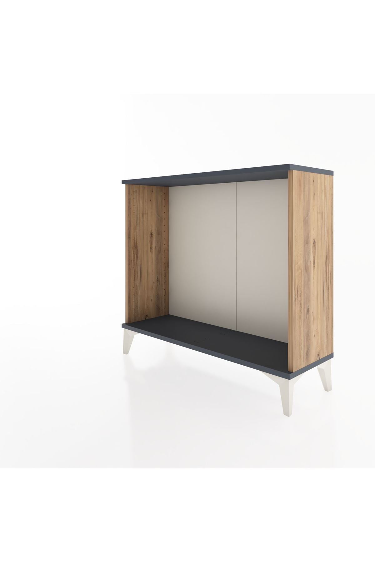 Arges Şifonyer 88x30x80 Çam-Antrasit