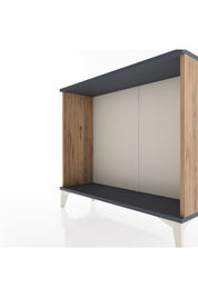 Arges Şifonyer 88x30x80 Çam-Antrasit