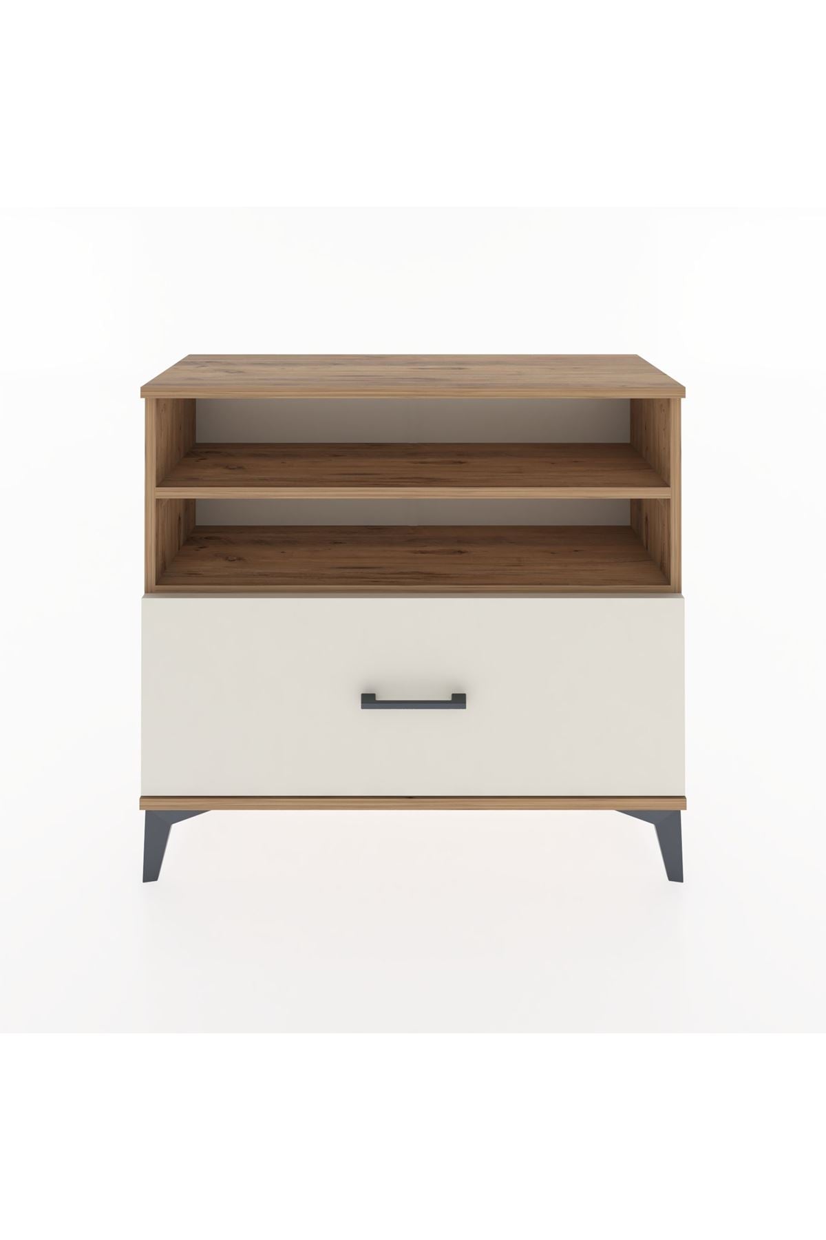 Arges Şifonyer 2 Raflı Tek Çekmeceli 88x30x80 Çam-Aytaşı