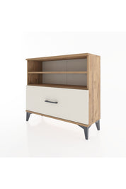 Arges Şifonyer 2 Raflı Tek Çekmeceli 88x30x80 Çam-Aytaşı