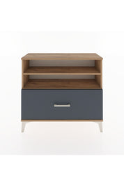 Arges Şifonyer 2 Raflı Tek Çekmeceli 88x30x80 Çam-Antrasit