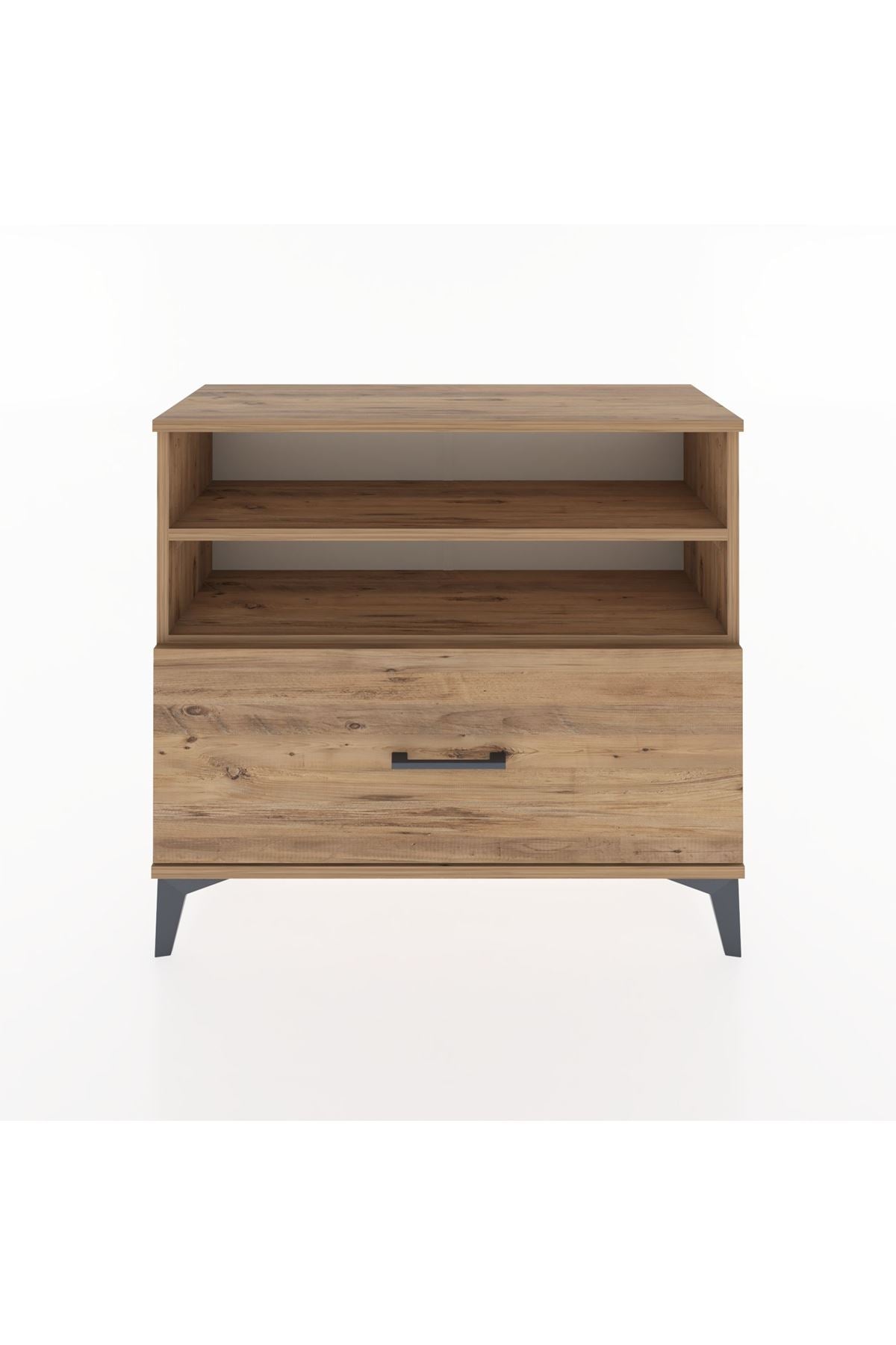 Arges Şifonyer 2 Raflı Tek Çekmeceli 88x30x80 Çam-Çam