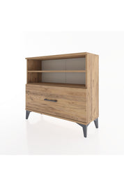 Arges Şifonyer 2 Raflı Tek Çekmeceli 88x30x80 Çam-Çam