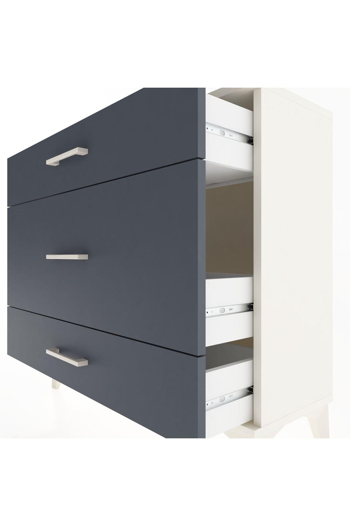 Arges Şifonyer 3 Çekmeceli 88x30x80 Aytaşı-Antrasit