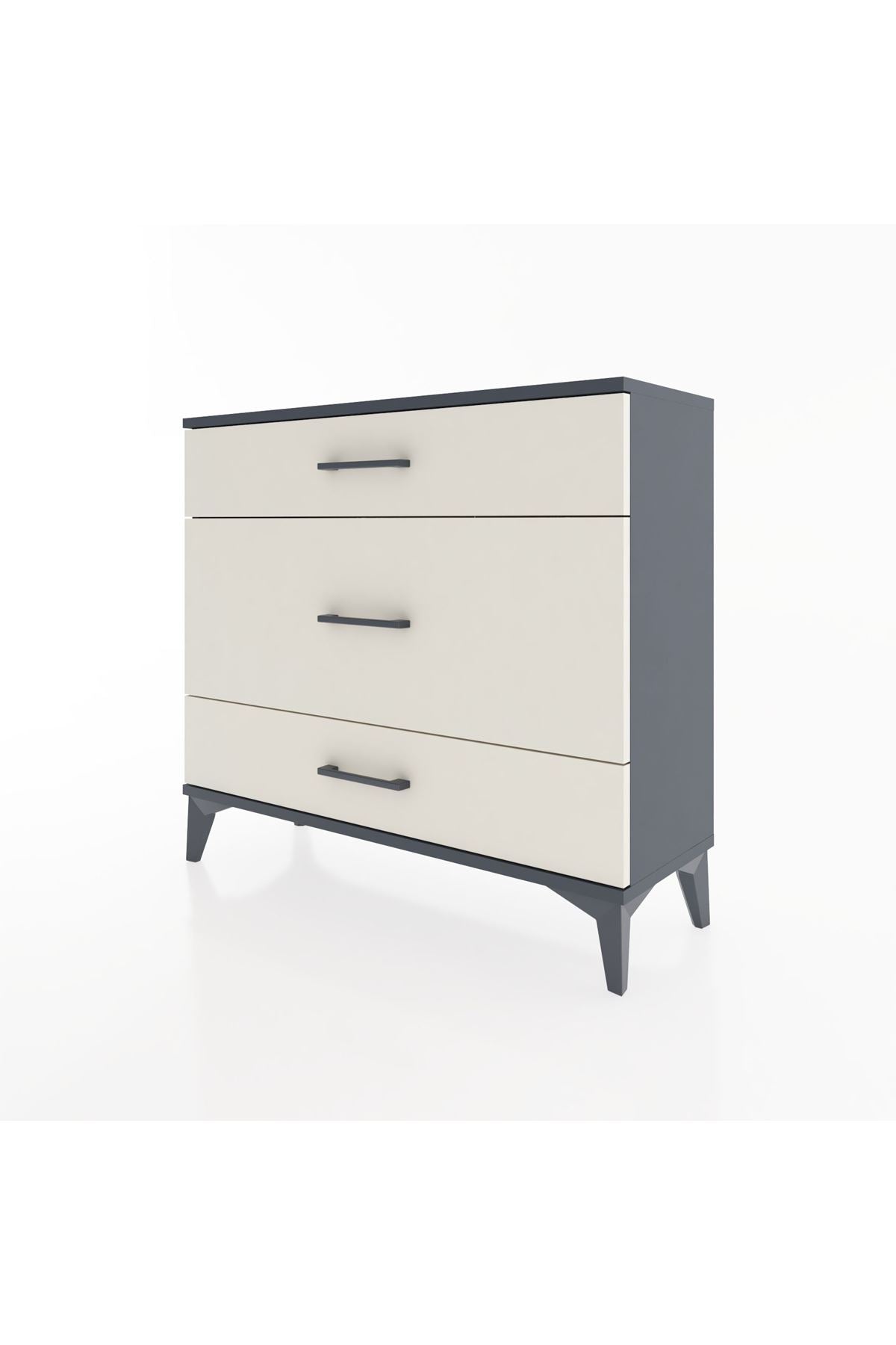 Arges Şifonyer 3 Çekmeceli 88x30x80 Antrasit-Aytaşı